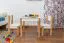 Kindersessel 2er-Set Laurenz Buche Vollholz massiv natur/weiß - Abmessungen: 50 x 28 x 28 cm (H x B x T)