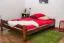 Jugendbett Kiefer Vollholz massiv Nussfarben A11, inkl. Lattenrost - Abmessung 160 x 200 cm