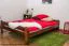 Jugendbett Kiefer Vollholz massiv Nussfarben A11, inkl. Lattenrost - Abmessung 160 x 200 cm
