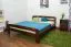 Jugendbett Kiefer Vollholz massiv Nussfarben A6, inkl. Lattenrost - Abmessung 160 x 200 cm