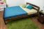 Jugendbett Kiefer Vollholz massiv Nussfarben A6, inkl. Lattenrost - Abmessung 160 x 200 cm