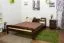 Jugendbett Kiefer Vollholz massiv Nussfarben A6, inkl. Lattenrost - Abmessung 160 x 200 cm