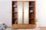 Kleiderschrank Kiefer Vollholz massiv Erlefarben Junco 02 - Abmessung: 195 x 162 x 60 cm (H x B x T)
