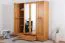 Kleiderschrank Kiefer Vollholz massiv Erlefarben Junco 02 - Abmessung: 195 x 162 x 60 cm (H x B x T)