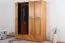 Kleiderschrank Kiefer Vollholz massiv Erlefarben Junco 02 - Abmessung: 195 x 162 x 60 cm (H x B x T)