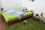 Futonbett / Massivholzbett Kiefer Vollholz massiv Eichefarben A10, inkl. Lattenrost - Abmessung 120 x 200 cm