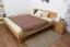 Futonbett / Massivholzbett mit Kopfteil Wooden Nature 01, Eiche geölt, Liegefläche 180 x 200 cm, auffallendes Kopfteil, starke Rahmenbretter