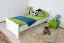 Kinderbett / Jugendbett  Buche massiv Vollholz weiß 107, inkl. Lattenrost - Abmessung 80 x 200 cm
