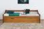 Jugendbett / Funktionsbett Kiefer massiv Vollholz Eichefarben Rustikal 93, inkl. Lattenrost - 90 x 200 cm (B x L)