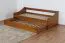 Jugendbett / Funktionsbett Kiefer massiv Vollholz Eichefarben Rustikal 93, inkl. Lattenrost - 90 x 200 cm (B x L)