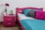 Einzelbett/ Gästebett "Easy Premium Line" K4, 120 x 200 cm Buche Vollholz massiv rosa lackiert