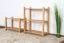 Schuhregal Buche Vollholz massiv Erlefarben Junco 224 - 70 x 58 x 26 cm (H x B x T) 