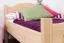 Kinderbett / Jugendbett Buche Vollholz massiv natur 113, inkl. Rollrost - 80 x 200 cm (B x L)