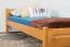 Kinderbett / Jugendbett Kiefer massiv Vollholz Erlefarben 78, inkl. Lattenrost - 100 x 200 cm