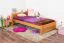 Kinderbett / Jugendbett Kiefer massiv Vollholz Erlefarben 78, inkl. Lattenrost - 100 x 200 cm