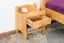 Nachtkommode Kiefer massiv Vollholz Erlefarben Junco 132 - Abmessung: 45 x 34 x 29 cm (H x B x T)