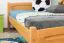 Kinderbett / Jugendbett Kiefer massiv Vollholz Erlefarben 80, inkl. Lattenrost - 100 x 200 cm