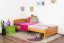 Kinderbett / Jugendbett Kiefer massiv Vollholz Erlefarben 80, inkl. Lattenrost - 100 x 200 cm