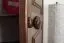 Kleiderschrank Kiefer Vollholz massiv Nussfarben 008 - Abmessung 190 x 80 x 60 cm (H x B x T)