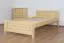 Einzelbett / Gästebett Kiefer massiv Vollholz natur 78, inkl. Lattenrost - 100 x 200 cm (B x L)