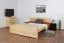 Doppelbett / Gästebett Kiefer massiv Vollholz natur 81, inkl. Lattenrost - 160 x 200 cm (B x L)