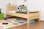 Kinderbett / Jugendbett Kiefer Vollholz massiv natur 70 - Liegefläche 90 x 200 cm (B x L)