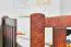 Kinderbett / Juniorbett Kiefer massiv Vollholz Nussfarben 96, inkl. Lattenrost - 90 x 160 cm (B x L)