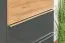 Kommode Vaitele 15, Farbe: Anthrazit Hochglanz / Walnuss - 123 x 60 x 45 cm (H x B x T)