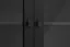 Vitrine Cikarang 15, Farbe: Schwarz / Eiche - Abmessungen: 200 x 106 x 40 cm (H x B x T)
