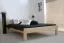 Doppelbett Kiefer Vollholz massiv natur A1, inkl. Lattenrost - Abmessung 160 x 200 cm
