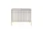Wohnzimmer Komplett - Set S Worthing, 4-teilig, Farbe: Grau / Gold