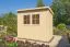 Steiner Gartenhaus Glücksburg 02 | Doppelflügeltür inkl. Fenster | inkl. Fußboden | Naturbelassen | Nutzfläche: 2,92 m² | Pultdach | Holz-Gerätehaus