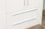 Drehtürenschrank / Kleiderschrank mit Rahmen Siumu 34, Farbe: Weiß / Weiß Hochglanz - 226 x 277 x 60 cm (H x B x T)