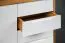 Kommode Timaru 07 Wildeiche geölt / Weiß, teilmassiv - Abmessungen: 92 x 90 x 40 cm (H x B x T)
