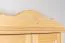 Kleiderschrank Kiefer Vollholz massiv natur Turakos 03 mit Kleiderstange und Fächern - Abmessung 214 x 80 x 60 cm (H x B x T)