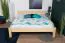 Doppelbett Kiefer Vollholz massiv natur A1, inkl. Lattenrost - Abmessung 160 x 200 cm