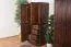 Kleiderschrank Kiefer Vollholz massiv Nussfarben 009 - Abmessung 190 x 90 x 60 cm (H x B x T)