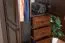 Kleiderschrank Kiefer Vollholz massiv Nussfarben 009 - Abmessung 190 x 90 x 60 cm (H x B x T)