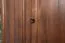 Kleiderschrank Kiefer Vollholz massiv Nussfarben 009 - Abmessung 190 x 90 x 60 cm (H x B x T)