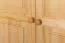 Kleiderschrank Holz natur 013 - Abmessung 190 x 80 x 60 cm (H x B x T)