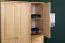 Kleiderschrank Massivholz natur 018 - Abmessung 190 x 133 x 60 cm (H x B x T)