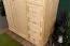 Kleiderschrank Massivholz natur 018 - Abmessung 190 x 133 x 60 cm (H x B x T)