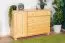 Kommode Kiefer massiv Vollholz natur 036 - Abmessung  78 x 118 x 42 cm (H x B x T)