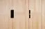 Kleiderschrank / Drehtürenschrank Kiefer massiv Vollholz natur 009 - Abmessung 190 x 133 x 60 cm (H x B x T)
