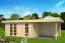 Gartenhaus Schönwipfel 02 mit Anbaudach inkl. Fußboden - 40 mm Blockbohlenhaus, Grundfläche: 22,5 m², Flachdach