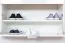 Schuhschrank Sabadell 07, Farbe: Weiß / Weiß Hochglanz - 108 x 80 x 38 cm (H x B x T)