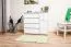 Schuhschrank Kiefer Vollholz massiv Weiß Junco 220 - Abmessungen: 80 x 90 x 40 cm (H x B x T)
