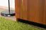 Schrank Mojokerto 20, Farbe: Walnuss / Schwarz - Abmessungen: 194 x 55 x 39 cm (H x B x T)