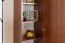 Schrank Mojokerto 20, Farbe: Walnuss / Schwarz - Abmessungen: 194 x 55 x 39 cm (H x B x T)