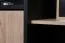 Kommode / Sideboard mit zwei Schubladen Jordalsgrenda 05, Farbe: Eiche / Schwarz, zwei Türen, 5 Fächer, Maße: 90 x 150 x 40 cm, für Wohnzimmer